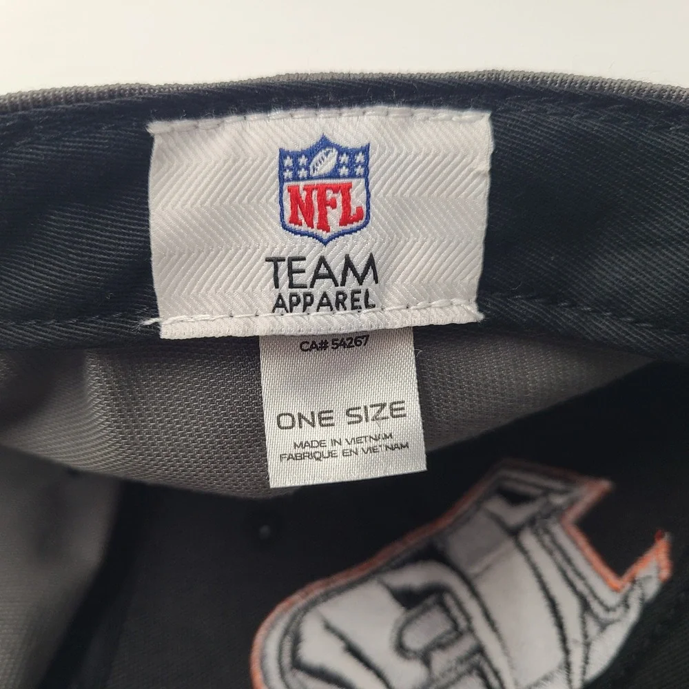 Cincinnati Bengals Hat Adjustable NFL Team Apparel Black Gray NFL Nylon Blend